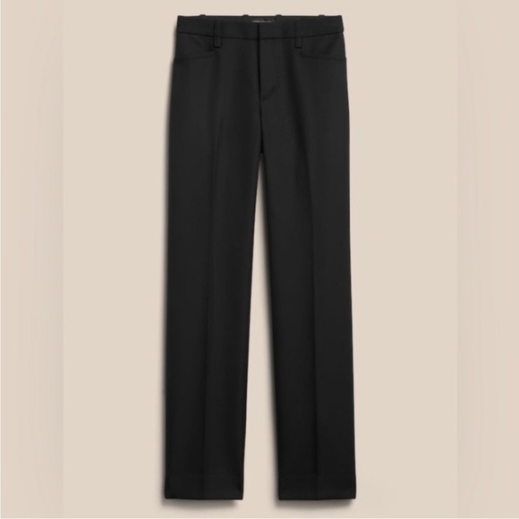 NWT! Banana Republic Black Lido Straight Italian Wool Pant - Multiple Sizes 🤎 - Picture 5 of 7